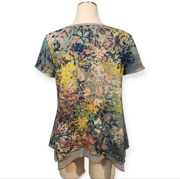 SUNDANCE CATALOG ARTIST'S TAKE LAYERED TEE SZ M - Picture 3 of 8